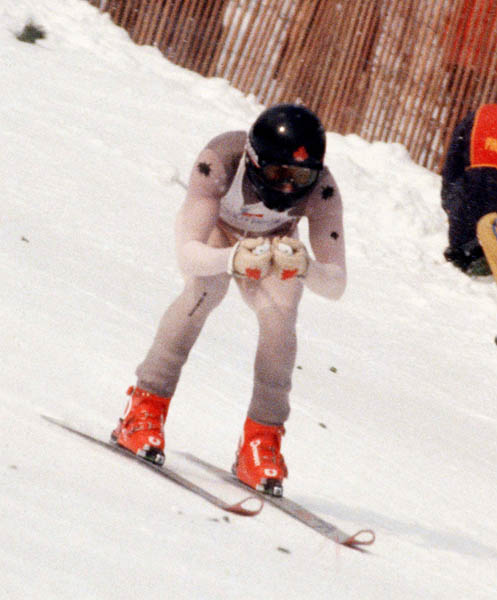 Canada's Steve Podborski  competes in the alpine ski event at the 1980 Winter Olympics in Lake Placid. (CP PHOTO/ COA)