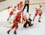 Canada's participates in hockey action against the Netherlands at the 1980 Winter Olympics in Lake Placid. (CP PHOTO/ COA/ )