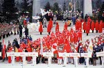 Skaters perform during the opening ceremonies of the 1980 Winter Olympics in Lake Placid. (CP PHOTO/COA)