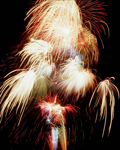 Fireworks light-up the sky during opening ceremonies of the 1980 Winter Olympics in Lake Placid. (CP PHOTO/COA)