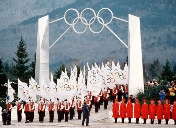 The opening ceremonies of the 1980 Winter Olympics in Lake Placid. (CP PHOTO/COA)
