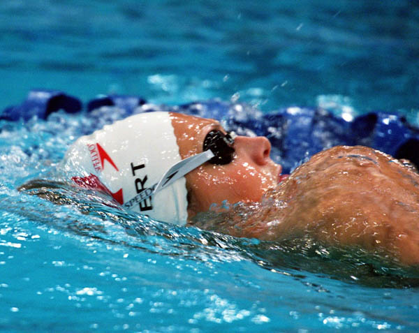 Canada's Marianne Limpert competes in the swimming event at the 2000 Sydney Olympic Games. (CP Photo/ COA)