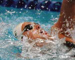 Canada's Christin Petelski awaits her time score at the 2000 Sydney Olympic Games. (CP Photo/ COA)