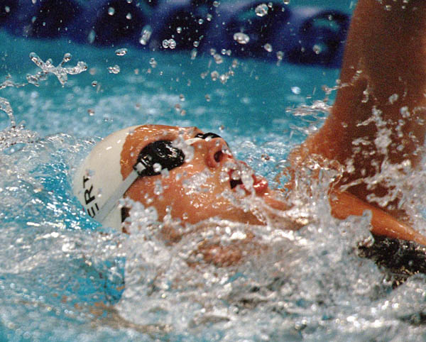 Canada's Marianne Limpert competes in a swimming event at the 2000 Sydney Olympic Games. (CP Photo/ COA)