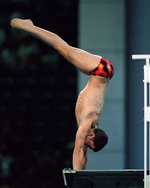 Canada's Alexandre Despatie competes in a diving event at the 2000 Sydney Olympic Games. (CP PHOTO/ COA)