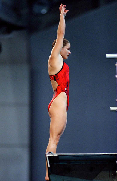 Canada's Anne Montminy competes in a diving event at the 2000 Sydney Olympic Games. (CP PHOTO/ COA)