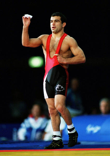 Canada's Guivi Sissaouri competes in the wrestling event at the 2000 Sydney Olympic Games. (CP Photo/ COA)
