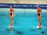 Canada's synchronized swimming team performs its routine at the 2000 Sydney Olympic Games. (CP PHOTO/ COA)