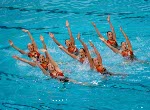 Canada's synchronized swimming team performs its routine at the 2000 Sydney Olympic Games. (CP PHOTO/ COA)