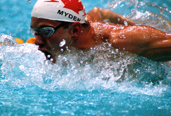 Canada's Curtis Myden competes in a swimming event at the 2000 Sydney Olympic Games. (CP Photo/ COA)