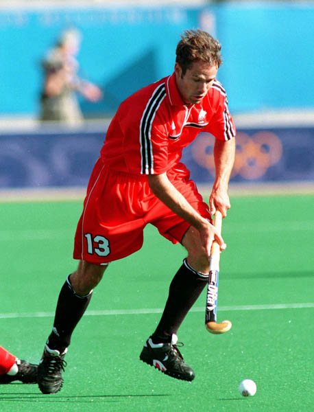 Canada's Rob Short (13) plays field hockey at the 2000 Sydney Olympic Games. (CP Photo/ COA)