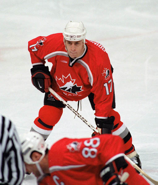Canada's Rod Brind'Amour competes in hockey action at the 1998 Winter Olympics in Nagano. (CP Photo/COA/ F. Scott Grant )