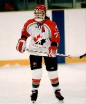 Canada's Stacy Wilson (17) competes in women hockey action at the 1998 Nagano Winter Olympics. (CP PHOTO/COA/Mike Ridewood)