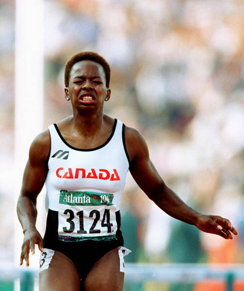 Canada's Katie Anderson competes in an athletics event at the 1996 Olympic games in Atlanta. (CP PHOTO/ COA/Claus Andersen)