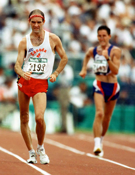Canada's Tim Berrett competes in the 50km walk at the 1996 Olympic games in Atlanta. (CP PHOTO/ COA/Claus Andersen)