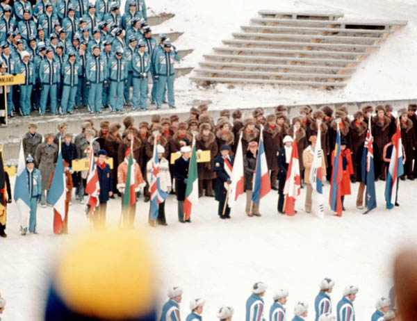 The opening ceremonies of the 1976 Winter Olympics in Innsbruck. (CP Photo/COA)