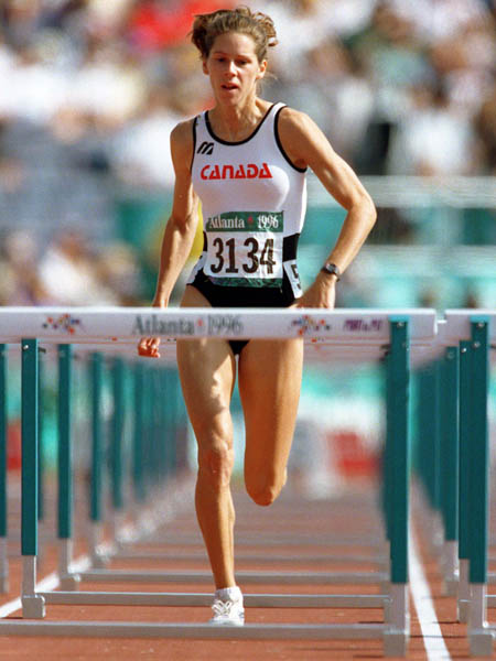 Canada's Sonia Paquette competes in an athletics event at the 1996 Olympic games in Atlanta. (CP PHOTO/ COA/Claus Andersen)