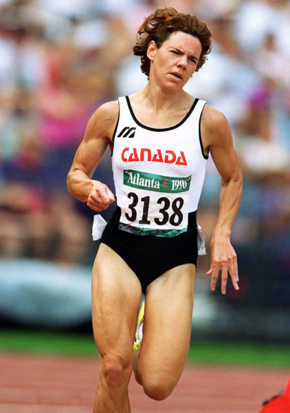 Canada's Paula Schnurr competes in the 1500m at the 1996 Olympic games in Atlanta. (CP PHOTO/ COA/Claus Andersen)