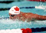 Canada's Stephen Clarke competing in the swimming event at the 1992 Olympic games in Barcelona. (CP PHOTO/ COA/Ted Grant)