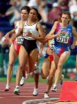 Canada's Charmaine Crooks (centre) competes in an athletics event at the 1996 Olympic games in Atlanta. (CP PHOTO/ COA/Claus Andersen)