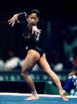 Canada's Jennifer Exaltacion competes in a gymnastics event at the 1996 Atlanta Summer Olympic Games. (CP Photo/COA/Claus Andersen)