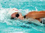 Canada's Nancy Sweetnam competes in a swimming event at the 1996 Atlanta Summer Olympic Games. (CP Photo/COA/Mike Ridewood)