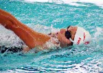 Canada's Nancy Sweetnam competes in a swimming event at the 1996 Atlanta Summer Olympic Games. (CP Photo/COA/Mike Ridewood)