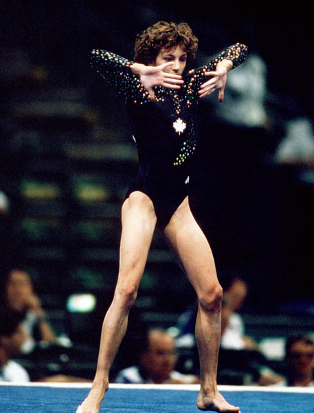 Canada's Yvonne Tousek competes in a gymnastics event at the 1996 Atlanta Summer Olympic Games. (CP Photo/COA/Claus Andersen)