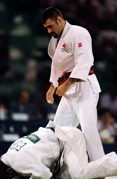 Canada's Nicolas Gill competes in the judo event at the 1996 Atlanta Summer Olympic Games. (CP Photo/COA/F. Scott Grant)