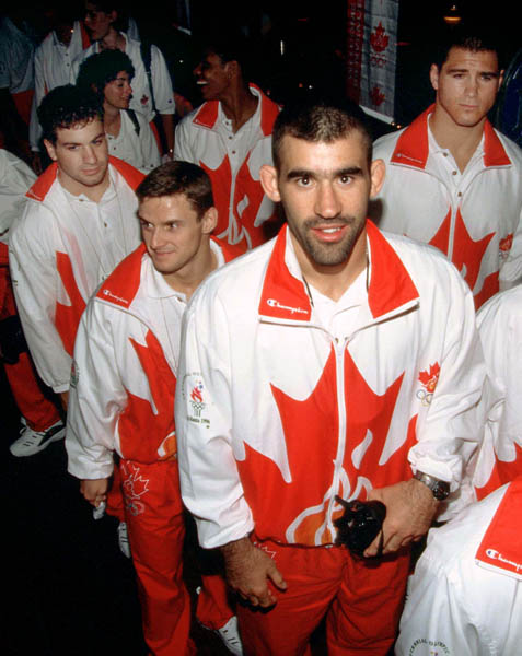 Canada's judo athlete Nicolas Gill attends the team reception during the 1996 Atlanta Olympics. (CP Photo/COA/Claus Andersen)