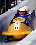 Canada's Pascal Caron, part of the bobsleigh team at the 2002 Salt Lake City Olympic winter  games. (CP Photo/COA)