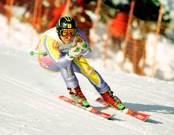 Canada's Cary Mullen competes in the downhill ski event at the 1994 Lillehammer Winter Olympics. (CP Photo/COA)