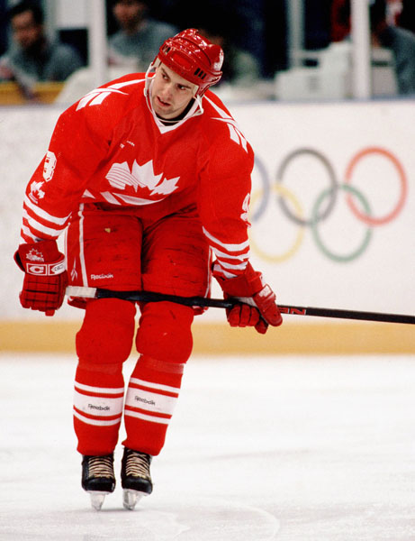 Canada's Petr Nedved competes in hockey action at the 1994 Winter Olympics in Lillehammer. (CP Photo/COA/Claus Andersen)
