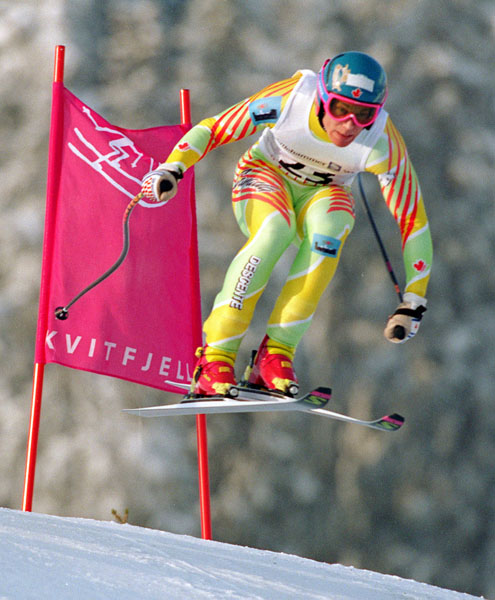 Canada's Ralf Socher competes in the downhill ski event at the 1994 Lillehammer Winter Olympics. (CP Photo/COA)