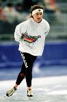 Canada's Patrick Kelly competes in the long track speed skating event at the 1994 Lillehammer Winter Olympics. (CP Photo/ COA/F. Scott Grant)