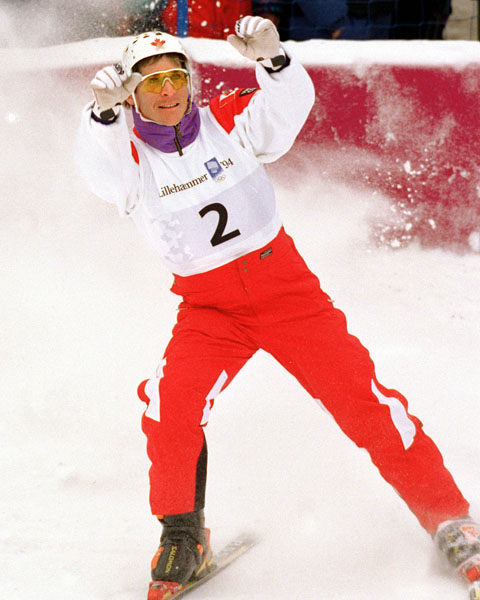Canada's Philippe Laroche competes in the men's freestyle ski aerials event at the 1994 Lillehammer Winter Olympics. (CP Photo/COA/ F. Scott Grant)