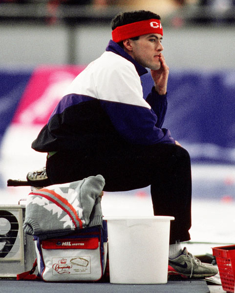 Canada's Kevin Scott participates in the long track speed skating event at the 1994 Lillehammer Winter Olympics. (CP Photo/ COA/F. Scott Grant)