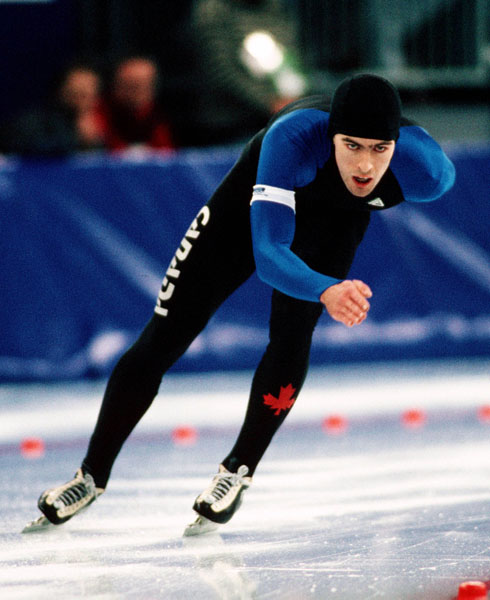 Canada's Kevin Scott competes in the long track speed skating event at the 1994 Lillehammer Winter Olympics. (CP Photo/ COA/F. Scott Grant)