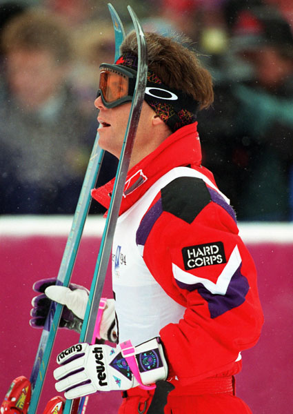 Canada's John Smart participates in the men's freestyle ski moguls event at the 1994 Lillehammer Winter Olympics. (CP Photo/COA/ F. Scott Grant)