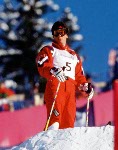 Soctt Bellavance of Prince George, B.C., was the top Canadian at sixth in the men's moguls at the Winter Olympics in Deer Valley, Utah, Tues. Feb. 12, 2002. (CP Photo/COA/Mike Ridewood)