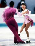 Canada's Isabelle Brasseur and Lloyd Eisler compete in the pairs figure skating event at the 1994 Lillehammer Winter Olympics. (CP Photo/COA/F. Scott Grant)