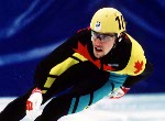 Canada's Marc Gagnon (10) competes in the short track speed skating event at the 1994 Lillehammer Winter Olympics. (CP Photo/ COA/F. Scott Grant)