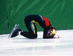 Canada's Marc Gagnon competes in the Speed skating-short track event at the 1998 Nagano Olympic Games. (CP Photo/ COA)
