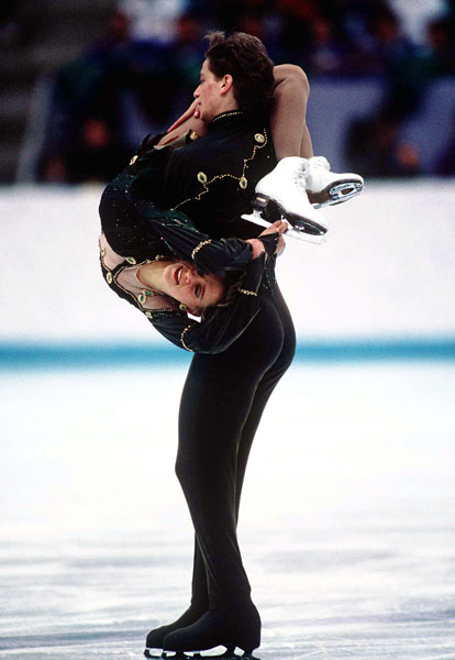 Canada's Victor Kraatz and Shae-Lynn Bourne  compete in the ice dance event at the 1994 Lillehammer Winter Olympics. (CP Photo/COA/F. Scott Grant)