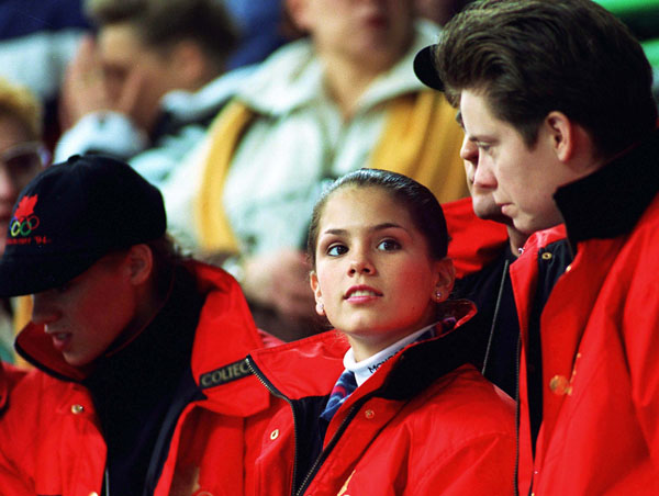 Canada's Jamie Sal assists at an event at the 1994 Lillehammer Winter Olympics. (CP Photo/COA/F. Scott Grant)