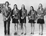Canada's women's alpine ski team participates at the 1972 Sapporo winter Olympics. (CP Photo/COA)