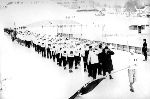 La dlgation du Canada participe aux crmonies d'ouverture des Jeux olympiques d'hiver de Lake Placid de 1932. (Photo PC/AOC)