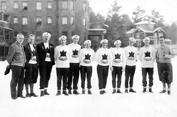 Canada's men's ski team participates at the 1932 Lake Placid Olympics. (CP Photo/COA)