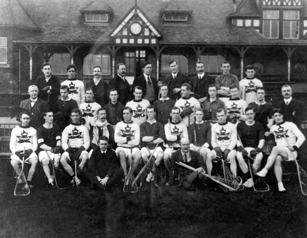 Canada's lacrosse team poses at the 1908 London Olympics. (CP Photo/COA)
