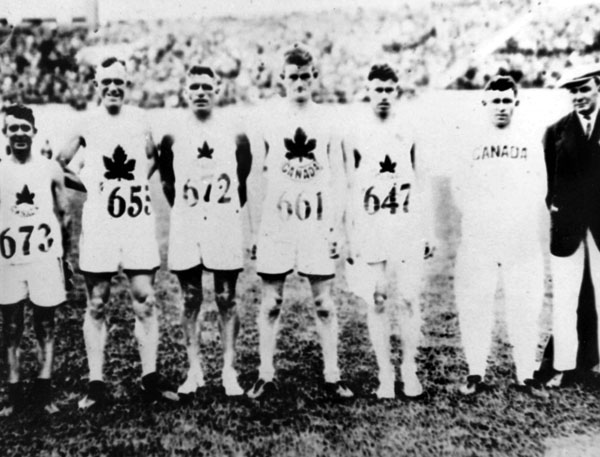 Canada's men's marathon team at the 1928 Amsterdam Olympics. (CP Photo/COA)
